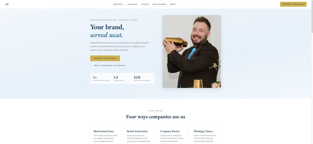 WinterBrooke Bar homepage
